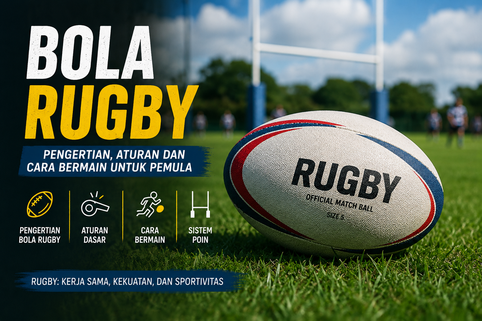 Bola rugby lengkap dengan pengertian, aturan dan cara bermain untuk pemula